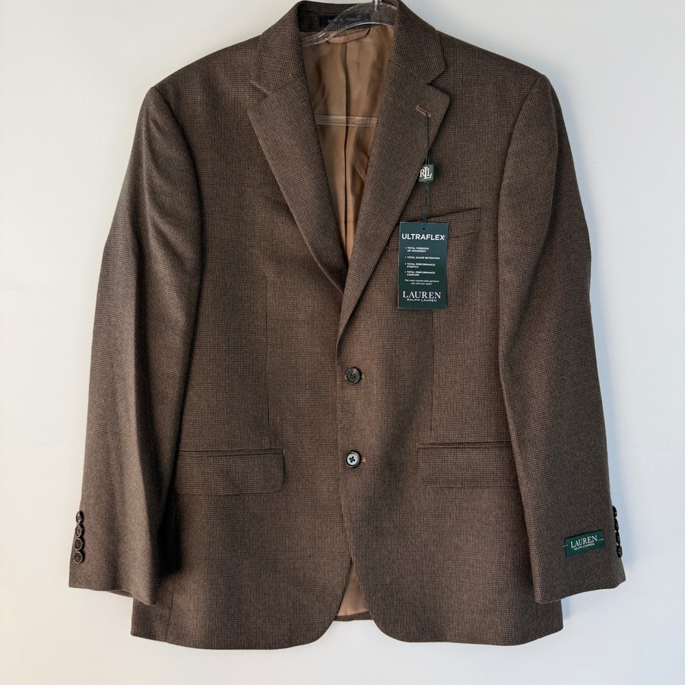 Lauren Ralph Lauren Sport Coat Mens 38S Brown $295 Lexington Ultraflex Blazer
